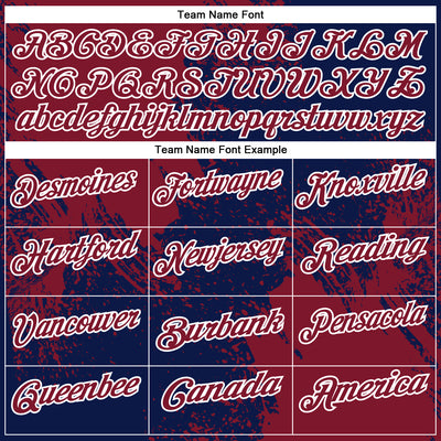 Custom Crimson Navy-White 3D Pattern Design Abstract Brush Stroke Performance Polo Shirt