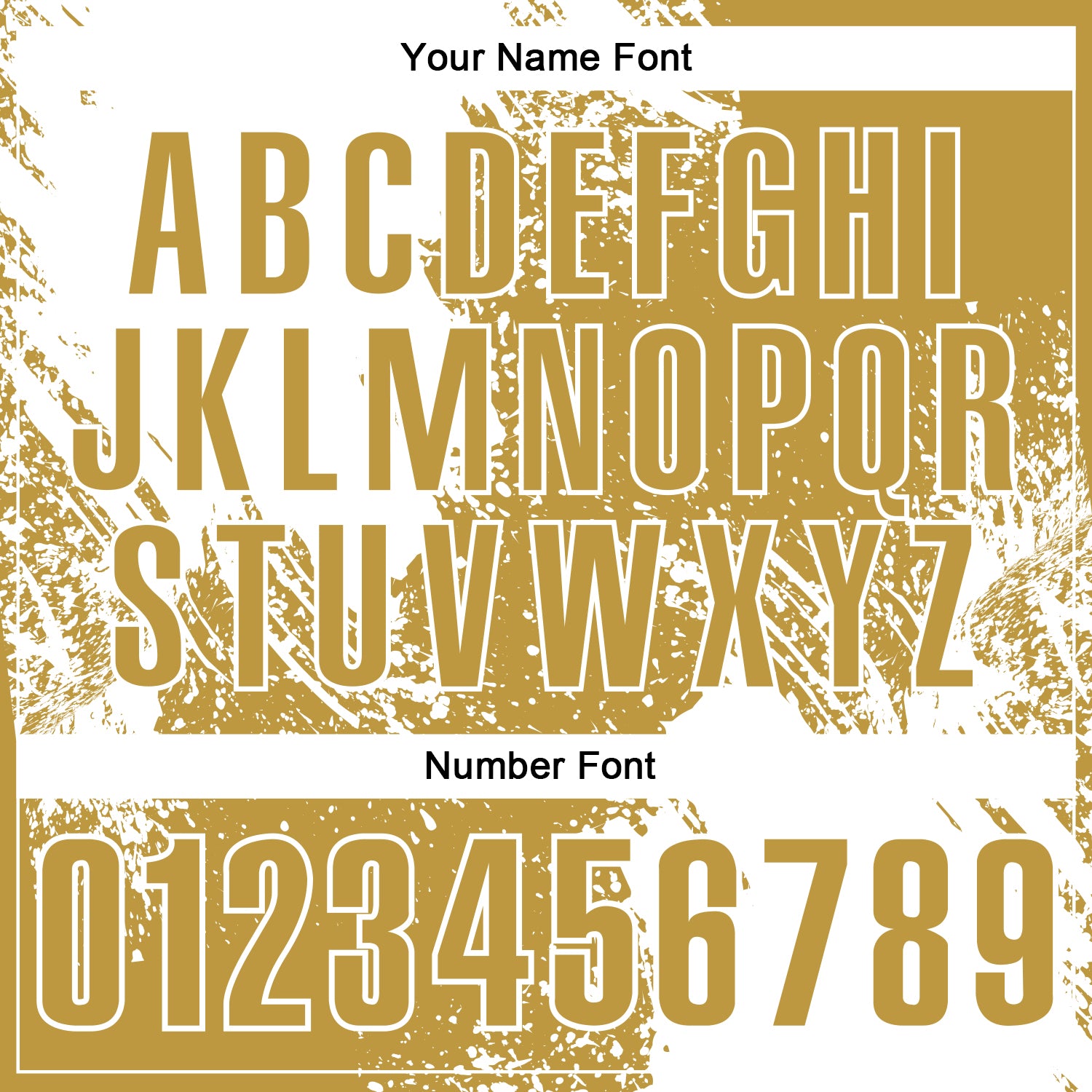 Custom White Old Gold 3D Pattern Design Abstract Brush Stroke Performance Polo Shirt