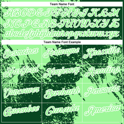 Custom Pea Green Green-White 3D Pattern Design Abstract Brush Stroke Performance Polo Shirt