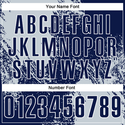 Custom Silver Navy-White 3D Pattern Design Abstract Brush Stroke Performance Polo Shirt