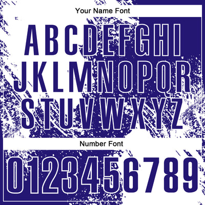 Custom White Dark Purple 3D Pattern Design Abstract Brush Stroke Performance Polo Shirt