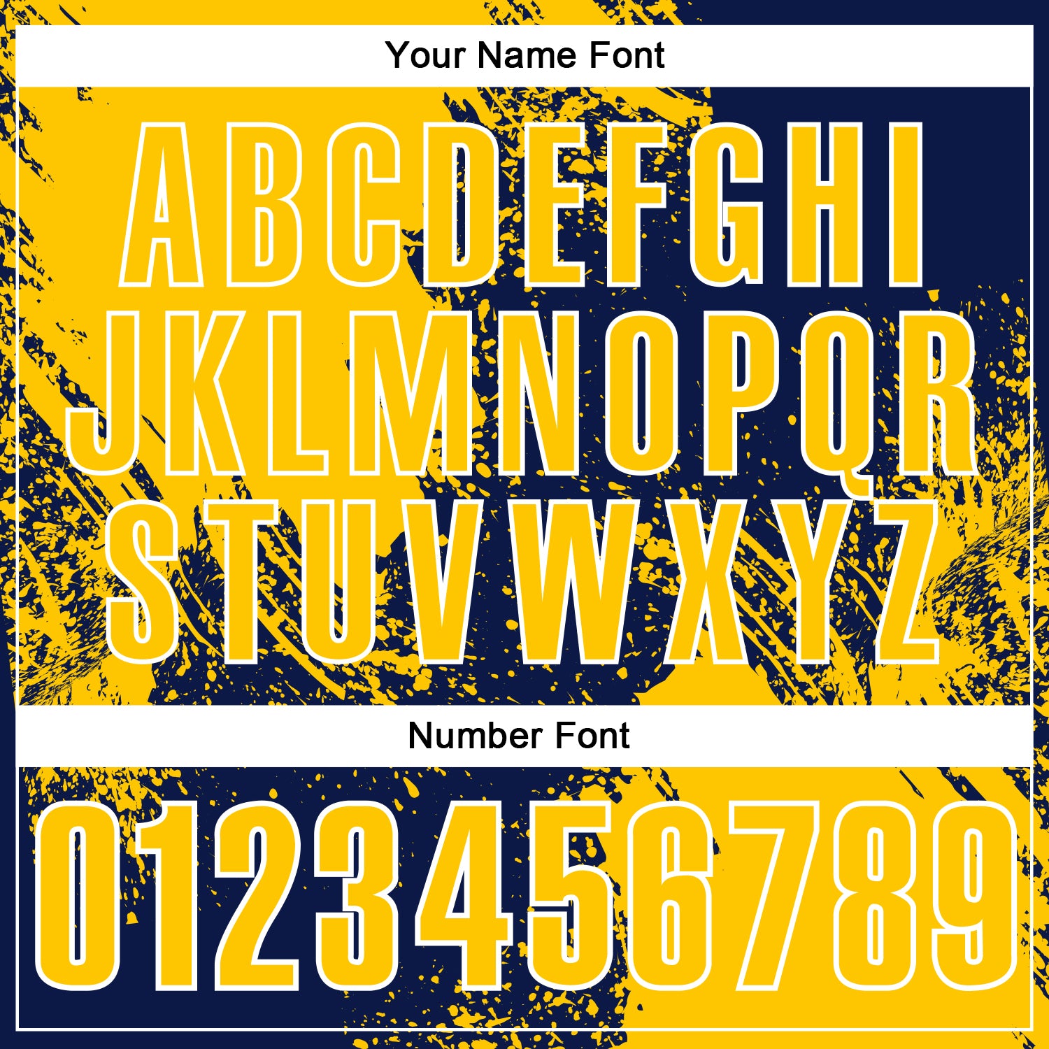 Custom Yellow Navy-White 3D Pattern Design Abstract Brush Stroke Performance Polo Shirt