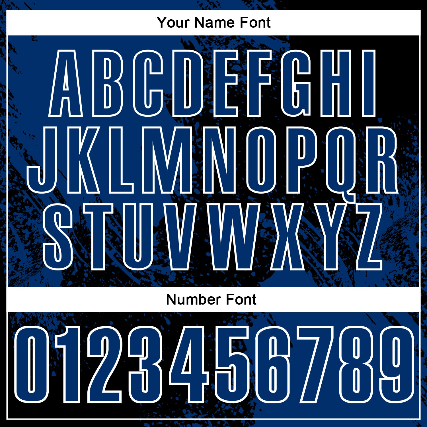 Custom US Navy Blue Black-White 3D Pattern Design Abstract Brush Stroke Performance Polo Shirt