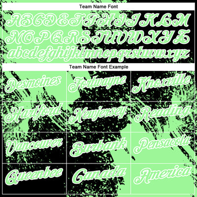 Custom Pea Green Black-White 3D Pattern Design Abstract Brush Stroke Performance Polo Shirt