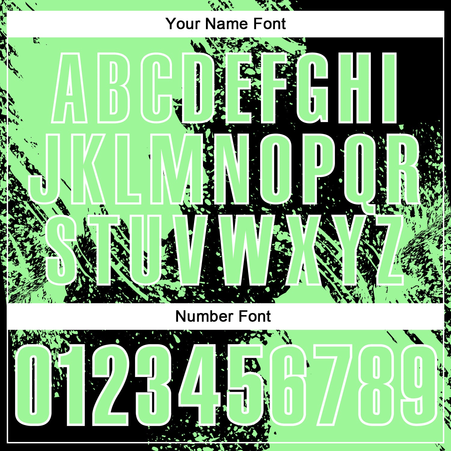 Custom Pea Green Black-White 3D Pattern Design Abstract Brush Stroke Performance Polo Shirt