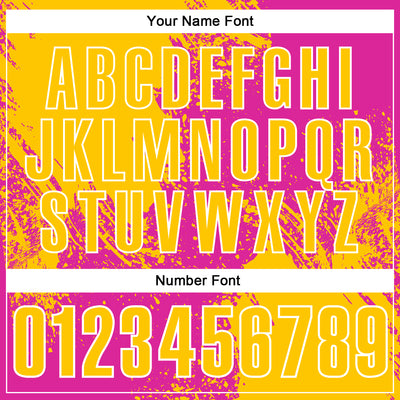 Custom Yellow Deep Pink-White 3D Pattern Design Abstract Brush Stroke Performance Polo Shirt