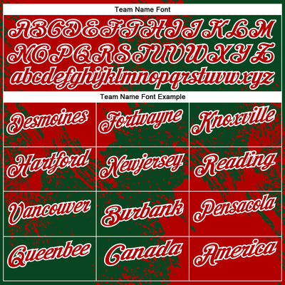 Custom Red Green-White 3D Pattern Design Abstract Brush Stroke Performance Polo Shirt