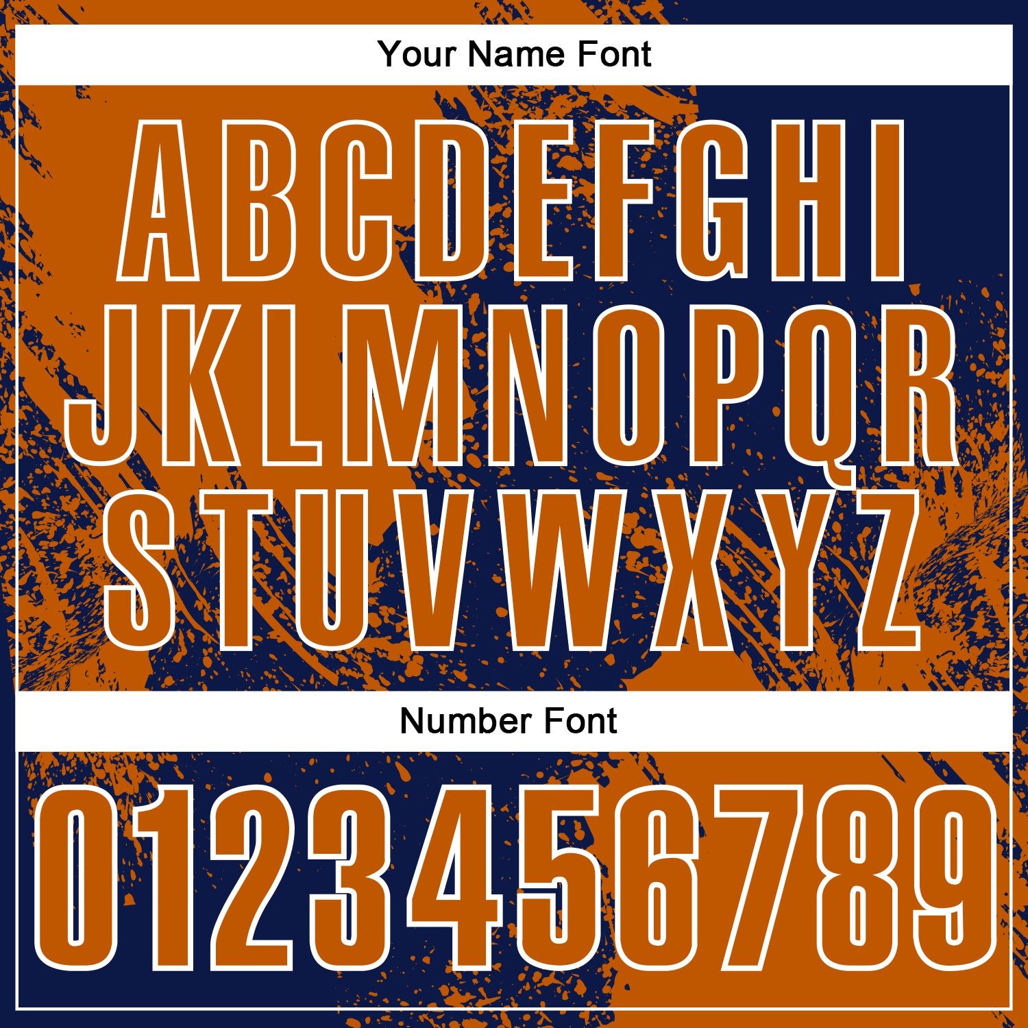 Custom Texas Orange Navy-White 3D Pattern Design Abstract Brush Stroke Performance Polo Shirt