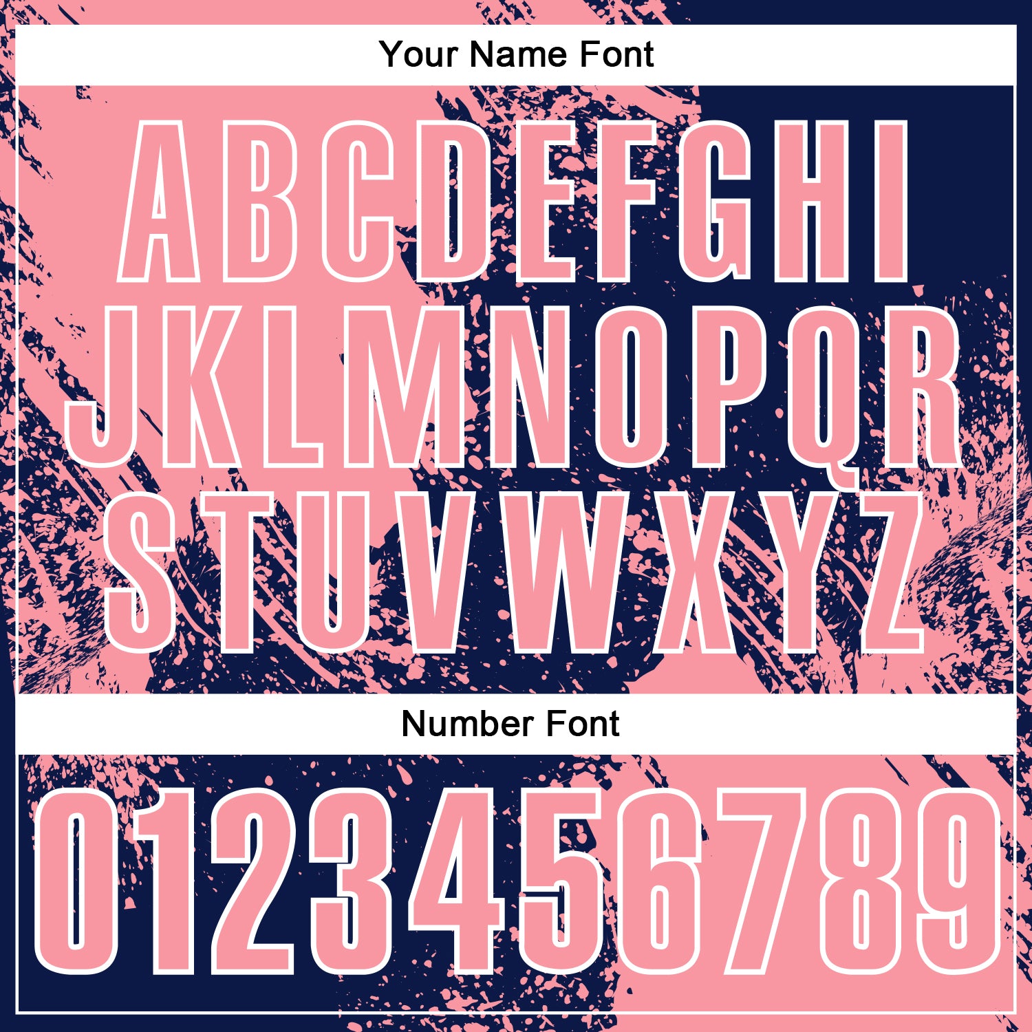 Custom Medium Pink Navy-White 3D Pattern Design Abstract Brush Stroke Performance Polo Shirt