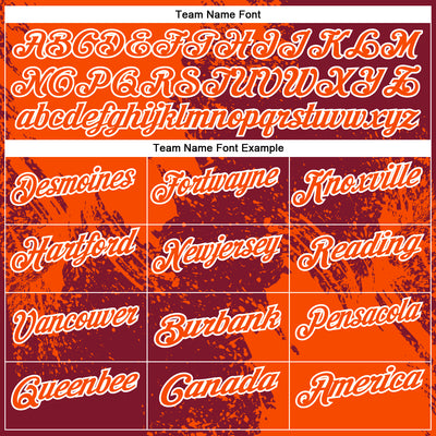 Custom Orange Crimson-White 3D Pattern Design Abstract Brush Stroke Performance Polo Shirt