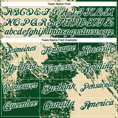 Custom Cream Green-White 3D Pattern Design Abstract Brush Stroke Performance Polo Shirt