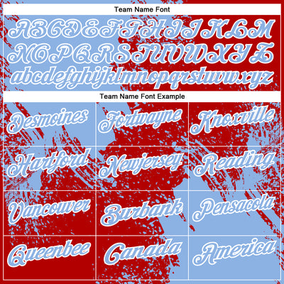 Custom Light Blue Red-White 3D Pattern Design Abstract Brush Stroke Performance Polo Shirt