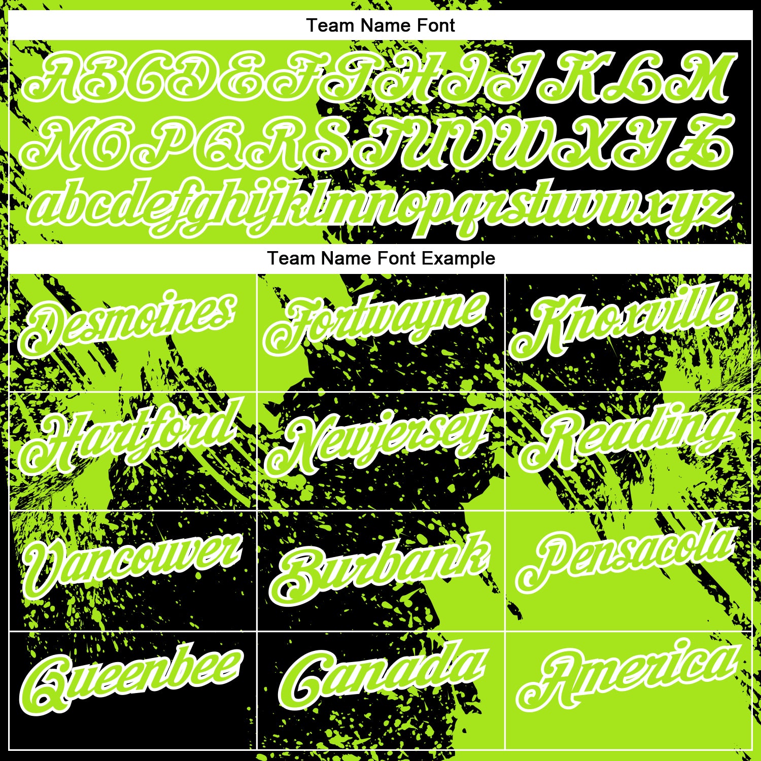 Custom Neon Green Black-White 3D Pattern Design Abstract Brush Stroke Performance Polo Shirt