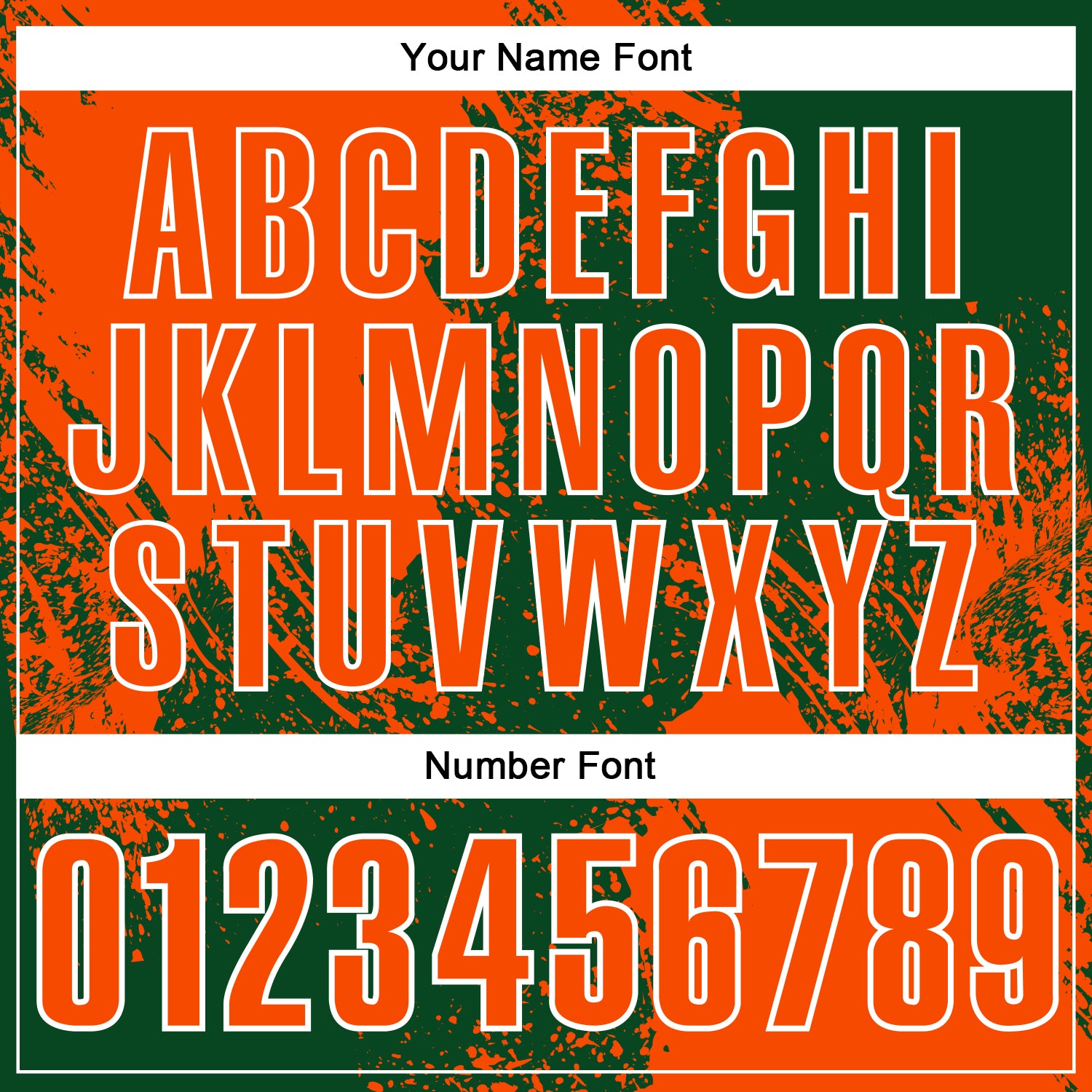 Custom Orange Green-White 3D Pattern Design Abstract Brush Stroke Performance Polo Shirt