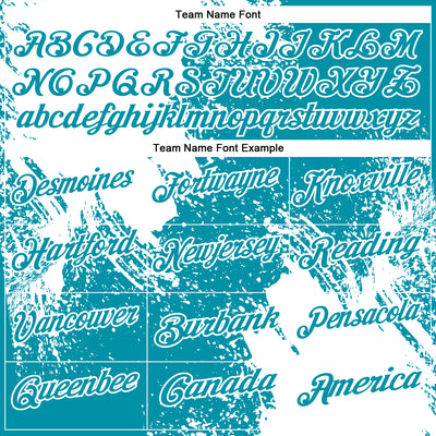 Custom White Teal 3D Pattern Design Abstract Brush Stroke Performance Polo Shirt