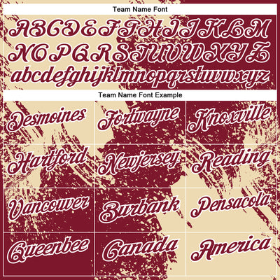 Custom Cream Crimson-White 3D Pattern Design Abstract Brush Stroke Performance Polo Shirt