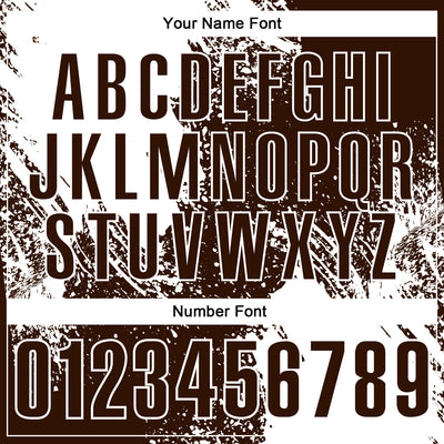 Custom White Brown 3D Pattern Design Abstract Brush Stroke Performance Polo Shirt