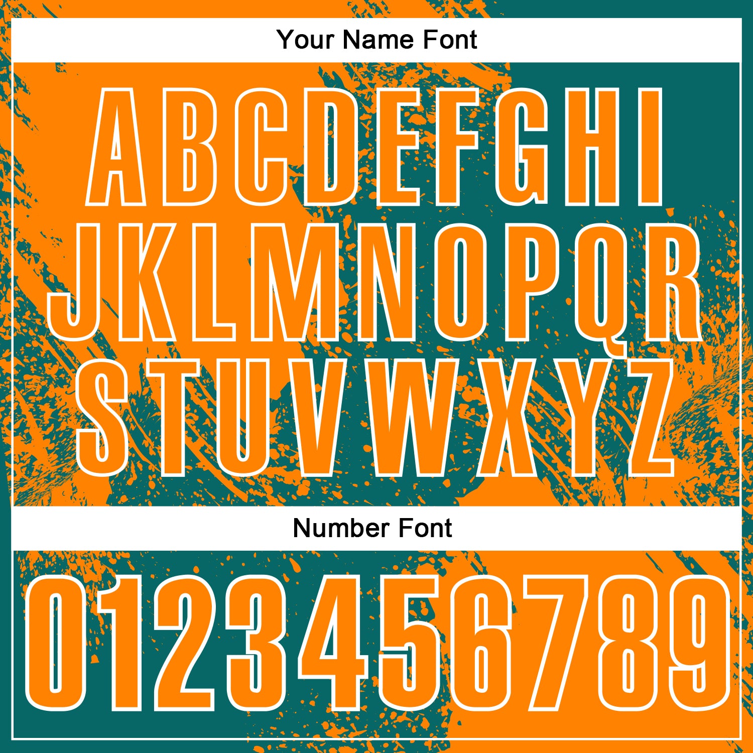 Custom Bay Orange Teal-White 3D Pattern Design Abstract Brush Stroke Performance Polo Shirt