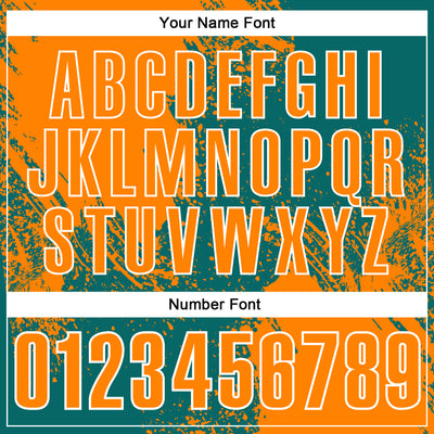 Custom Bay Orange Teal-White 3D Pattern Design Abstract Brush Stroke Performance Polo Shirt