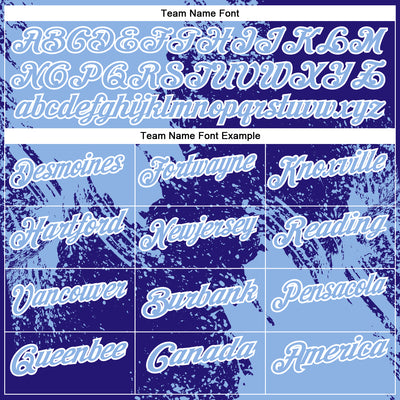 Custom Light Blue Dark Purple-White 3D Pattern Design Abstract Brush Stroke Performance Polo Shirt