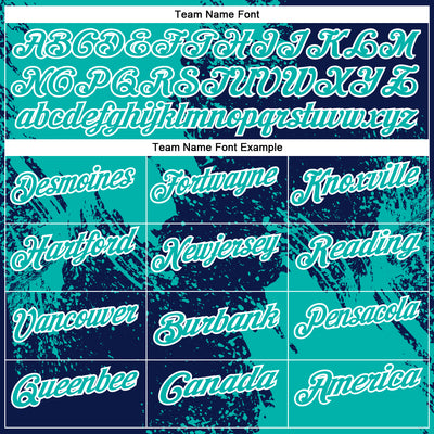 Custom Aqua Navy-White 3D Pattern Design Abstract Brush Stroke Performance Polo Shirt