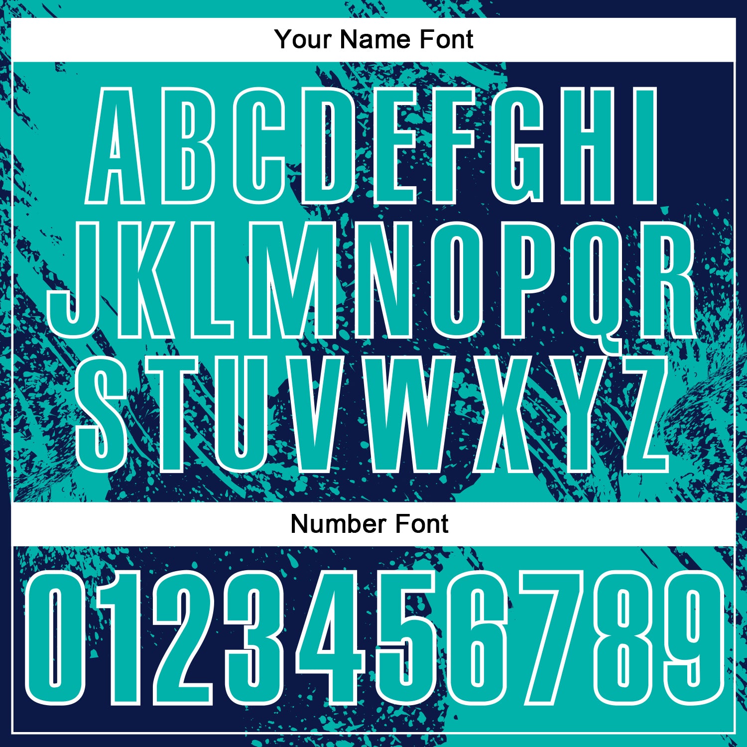 Custom Aqua Navy-White 3D Pattern Design Abstract Brush Stroke Performance Polo Shirt