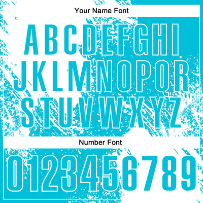 Custom White Lakes Blue 3D Pattern Design Abstract Brush Stroke Performance Polo Shirt