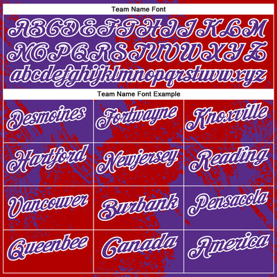 Custom Purple Red-White 3D Pattern Design Abstract Brush Stroke Performance Polo Shirt