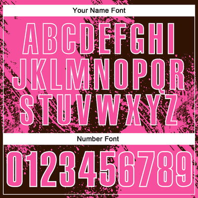 Custom Pink Brown-White 3D Pattern Design Abstract Brush Stroke Performance Polo Shirt