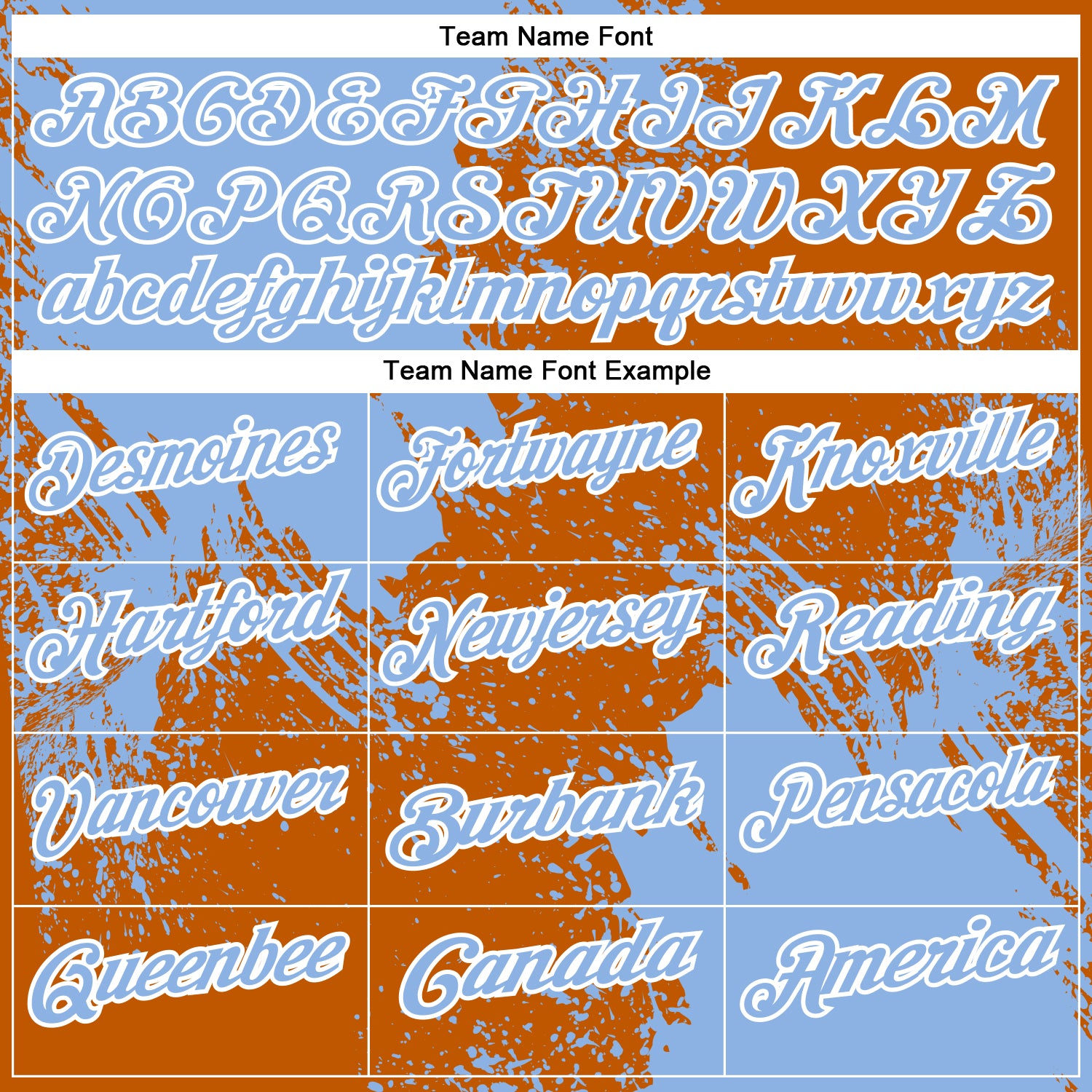 Custom Light Blue Texas Orange-White 3D Pattern Design Abstract Brush Stroke Performance Polo Shirt