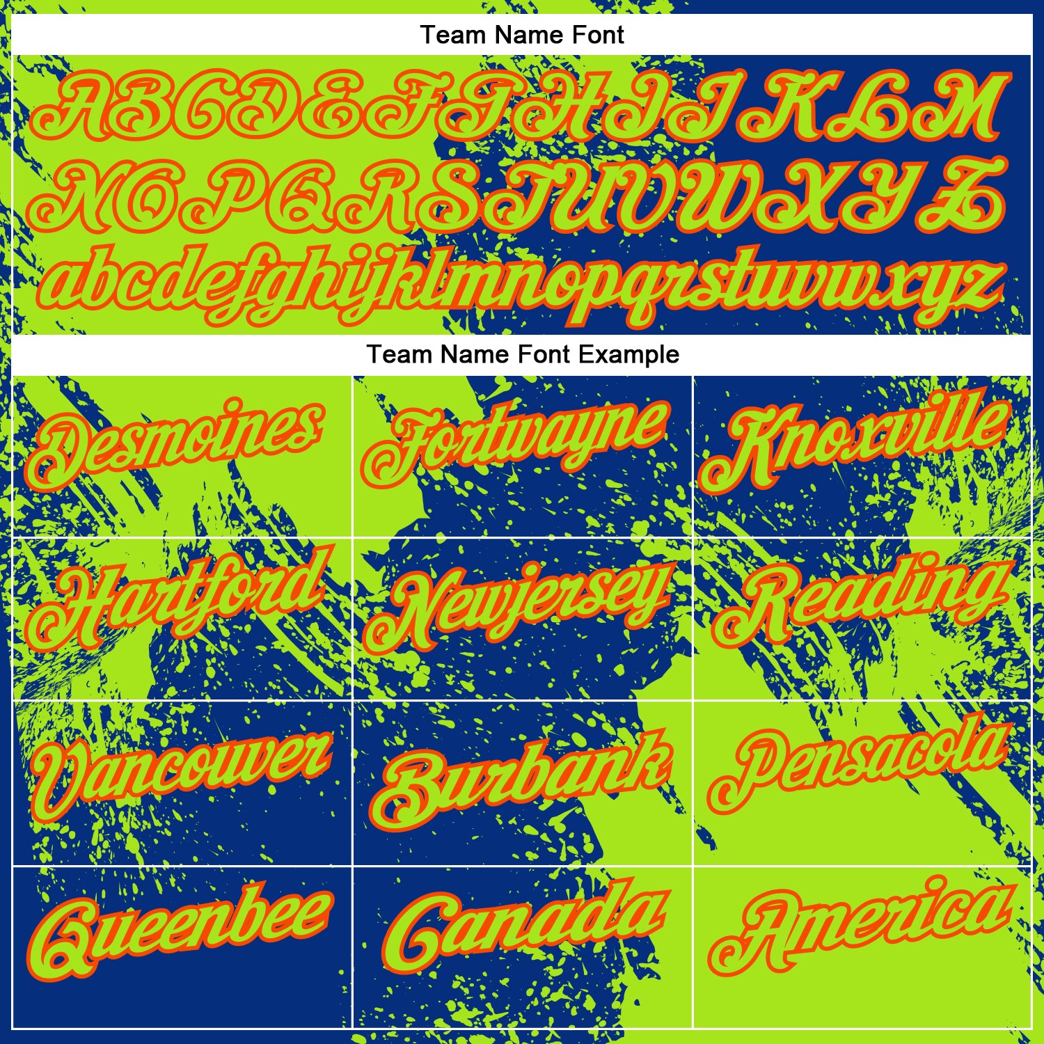 Custom Neon Green Royal-Orange 3D Pattern Design Abstract Brush Stroke Performance Polo Shirt