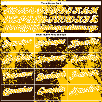 Custom Yellow Brown-White 3D Pattern Design Abstract Brush Stroke Performance Polo Shirt