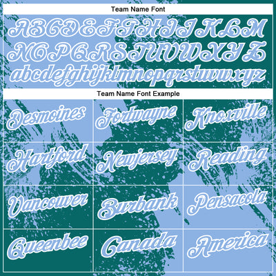 Custom Light Blue Teal-White 3D Pattern Design Abstract Brush Stroke Performance Polo Shirt