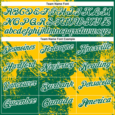 Custom Yellow Kelly Green-White 3D Pattern Design Abstract Brush Stroke Performance Polo Shirt