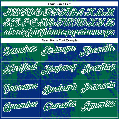 Custom Kelly Green Royal-White 3D Pattern Design Abstract Brush Stroke Performance Polo Shirt