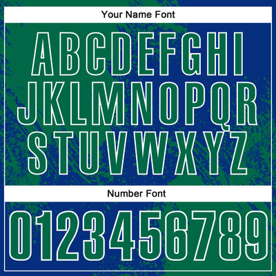 Custom Kelly Green Royal-White 3D Pattern Design Abstract Brush Stroke Performance Polo Shirt