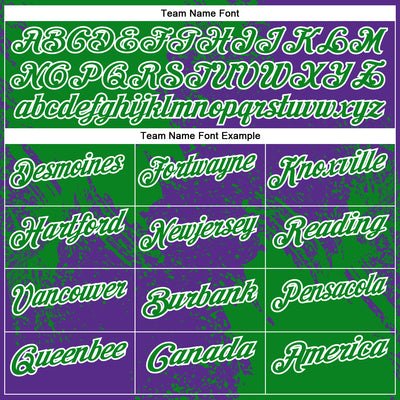 Custom Grass Green Purple-White 3D Pattern Design Abstract Brush Stroke Performance Polo Shirt