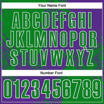 Custom Grass Green Purple-White 3D Pattern Design Abstract Brush Stroke Performance Polo Shirt