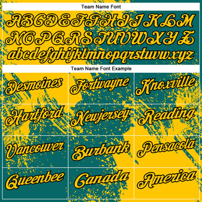 Custom Yellow Teal-Black 3D Pattern Design Abstract Brush Stroke Performance Polo Shirt