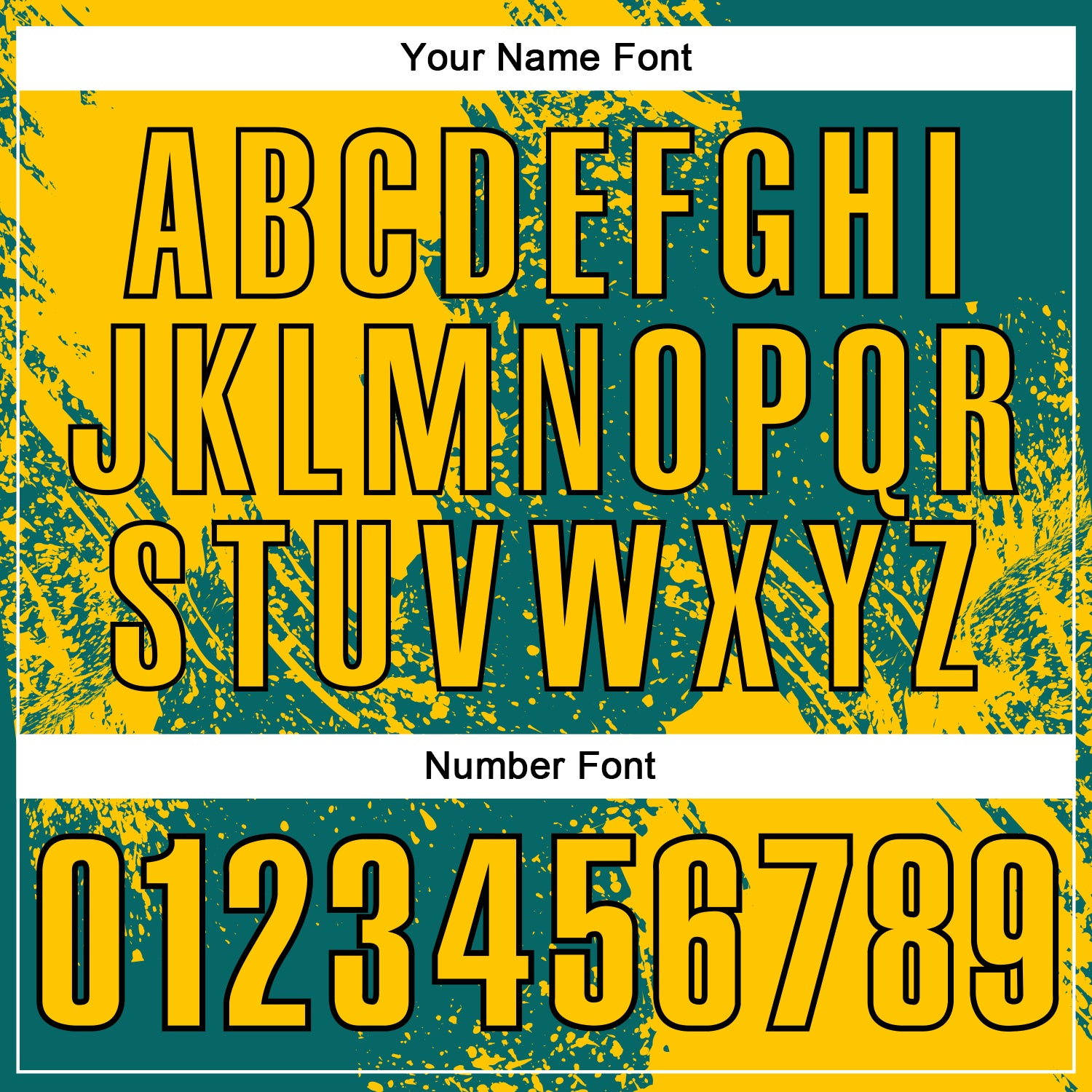 Custom Yellow Teal-Black 3D Pattern Design Abstract Brush Stroke Performance Polo Shirt