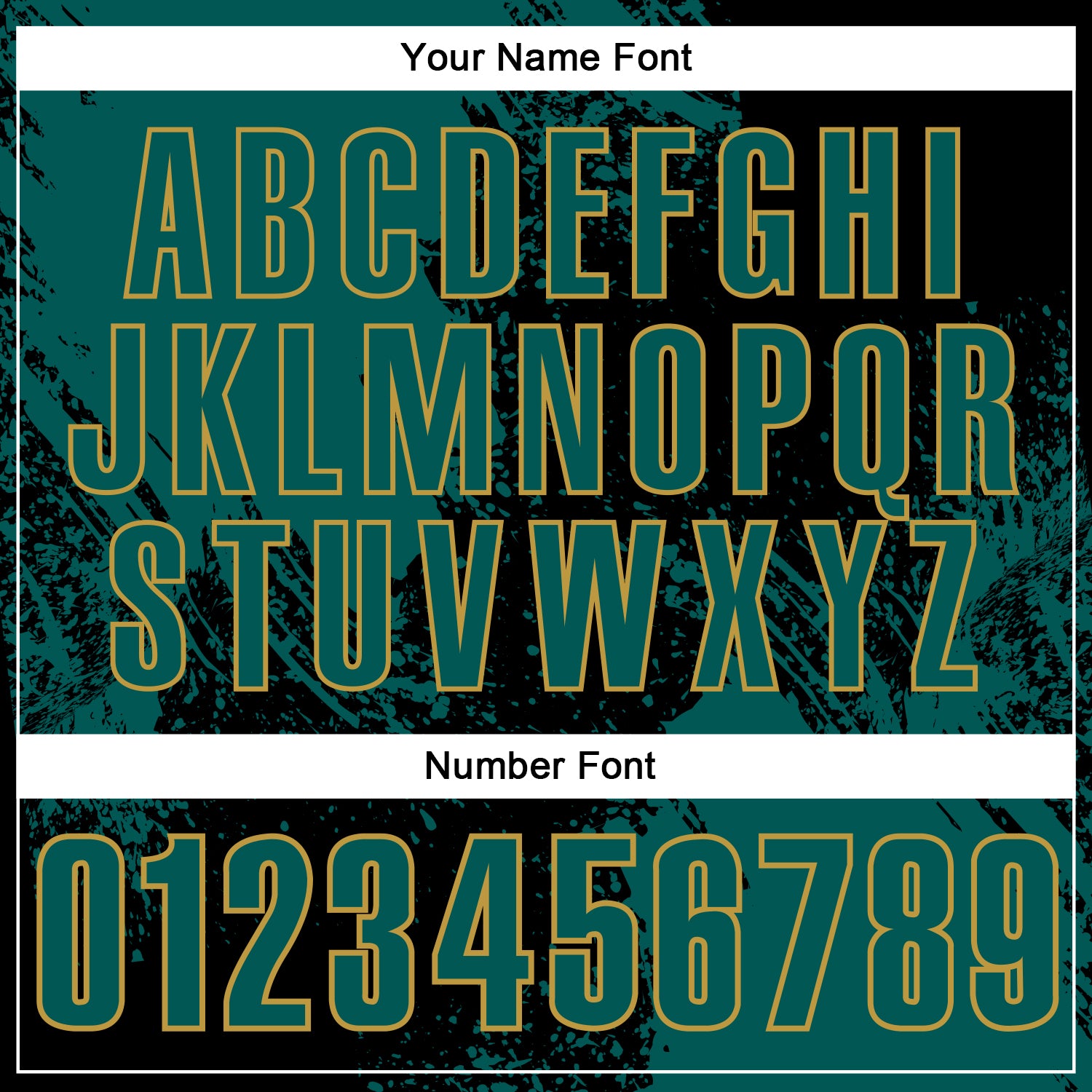 Custom Midnight Green Black-Old Gold 3D Pattern Design Abstract Brush Stroke Performance Polo Shirt