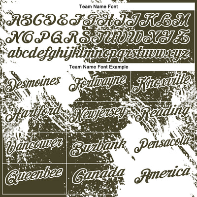 Custom White Olive 3D Pattern Design Abstract Brush Stroke Performance Polo Shirt