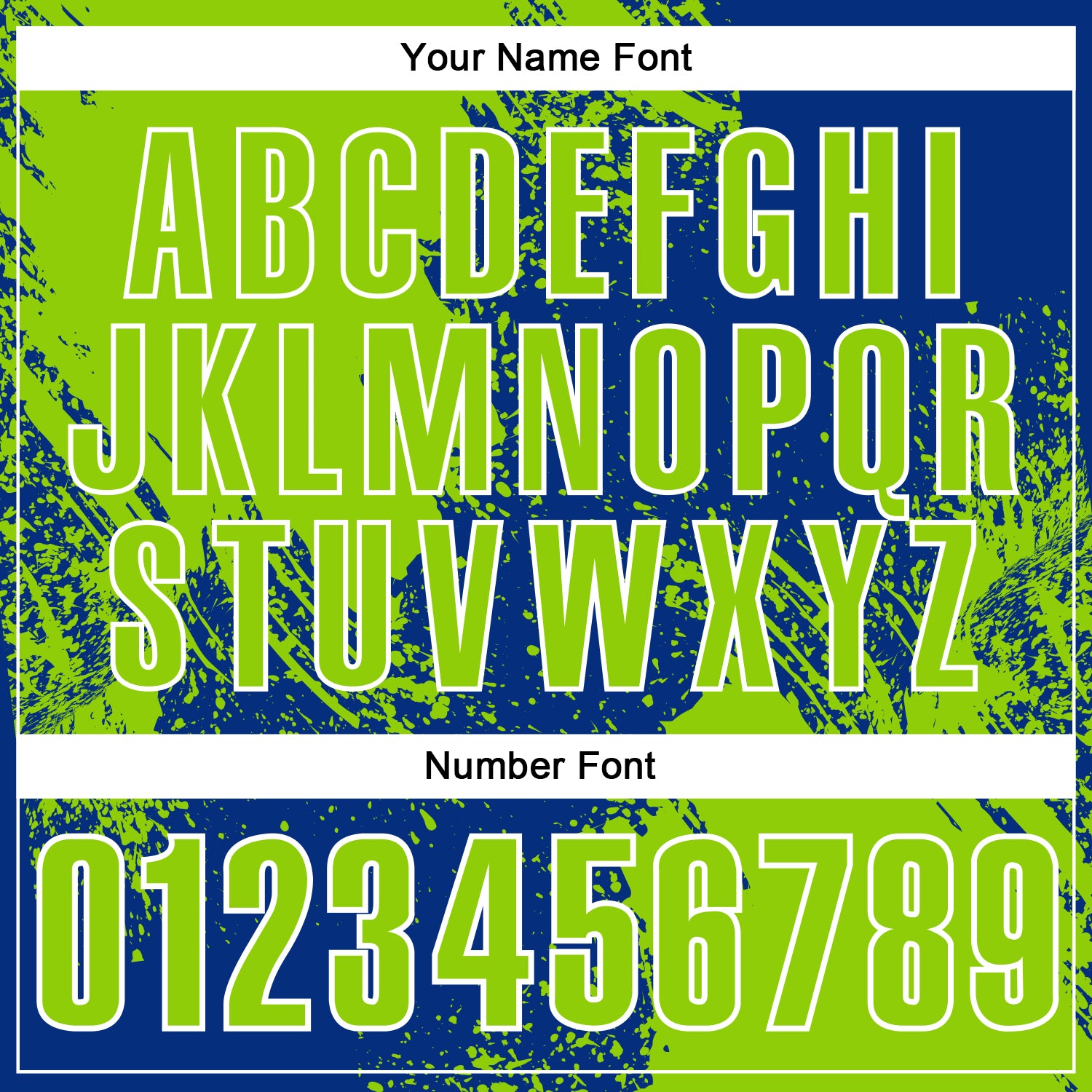 Custom Neon Green Royal-White 3D Pattern Design Abstract Brush Stroke Performance Polo Shirt