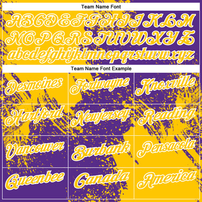 Custom Yellow Purple-White 3D Pattern Design Abstract Brush Stroke Performance Polo Shirt