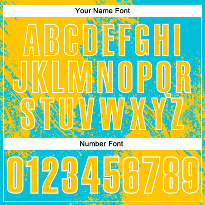 Custom Yellow Lakes Blue-White 3D Pattern Design Abstract Brush Stroke Performance Polo Shirt