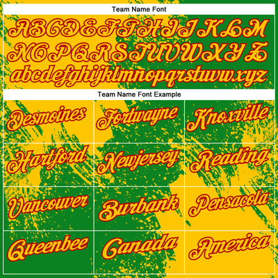 Custom Yellow Grass Green-White 3D Pattern Design Abstract Brush Stroke Performance Polo Shirt