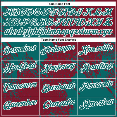 Custom Teal Crimson-White 3D Pattern Design Abstract Brush Stroke Performance Polo Shirt