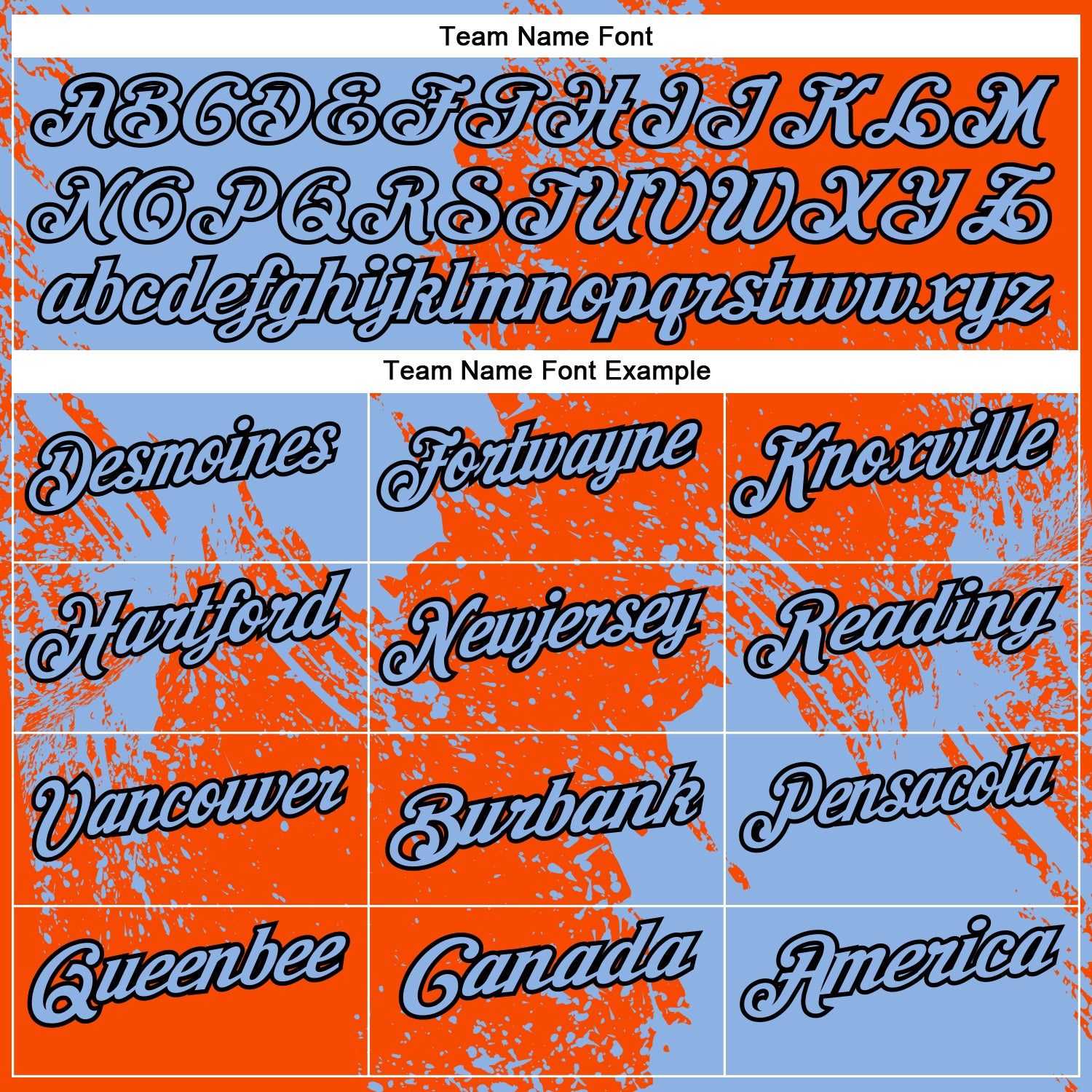 Custom Light Blue Orange-Black 3D Pattern Design Abstract Brush Stroke Performance Polo Shirt