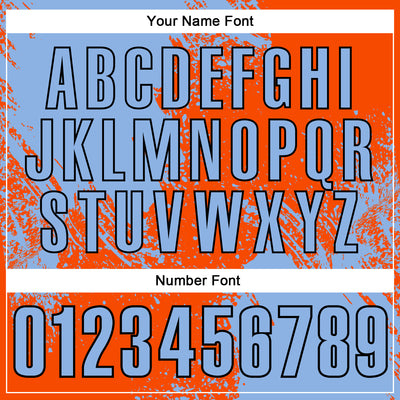 Custom Light Blue Orange-Black 3D Pattern Design Abstract Brush Stroke Performance Polo Shirt