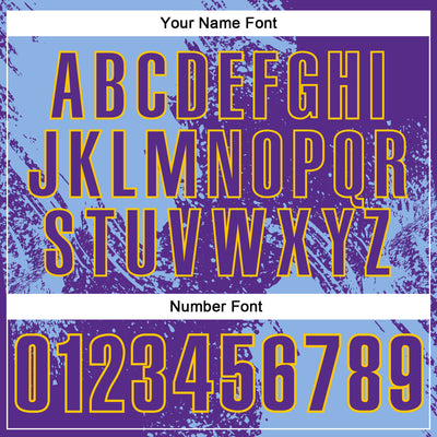 Custom Light Blue Purple-Yellow 3D Pattern Design Abstract Brush Stroke Performance Polo Shirt